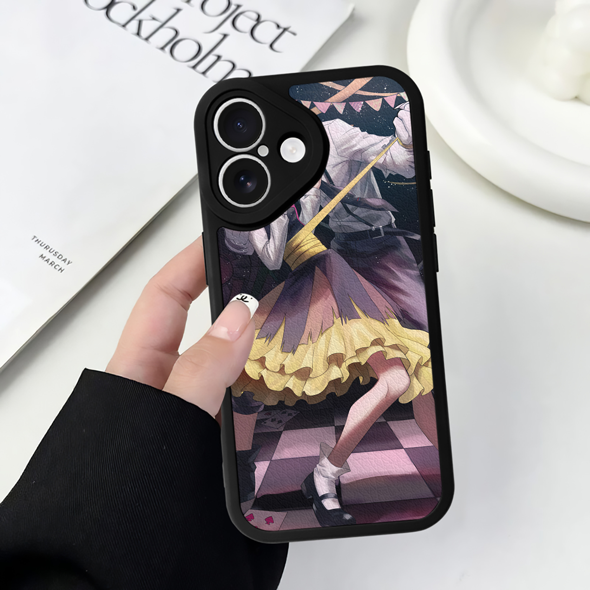 （画像用） 文豪ストレイドッグス Bungo Stray Dogs 【iPhone 16シリーズ対応】シリコンスマホケース（レザー調） 材質：シリコン